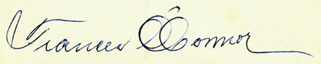 Frances O'Connor's signature