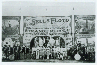 Sells Floto Circus Sideshow, 1930
